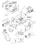 Page B Diagram and Parts List for 12AE979E401 1998 Yard Man Lawn Mower